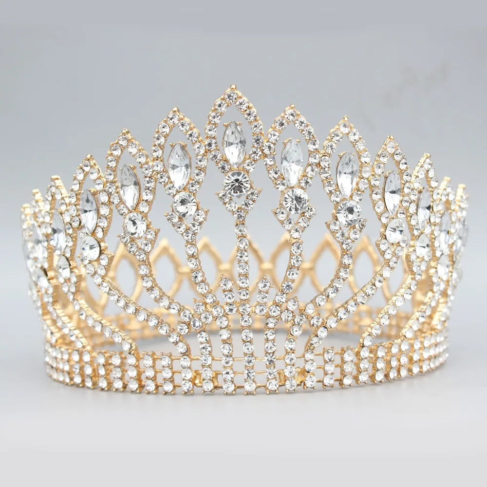 16 Colors Sparkling Crystal Wedding Bridal Tiaras and Crowns Bride Headpiece Girl/Women Diadem Wedding Hair Jewelry Accessories